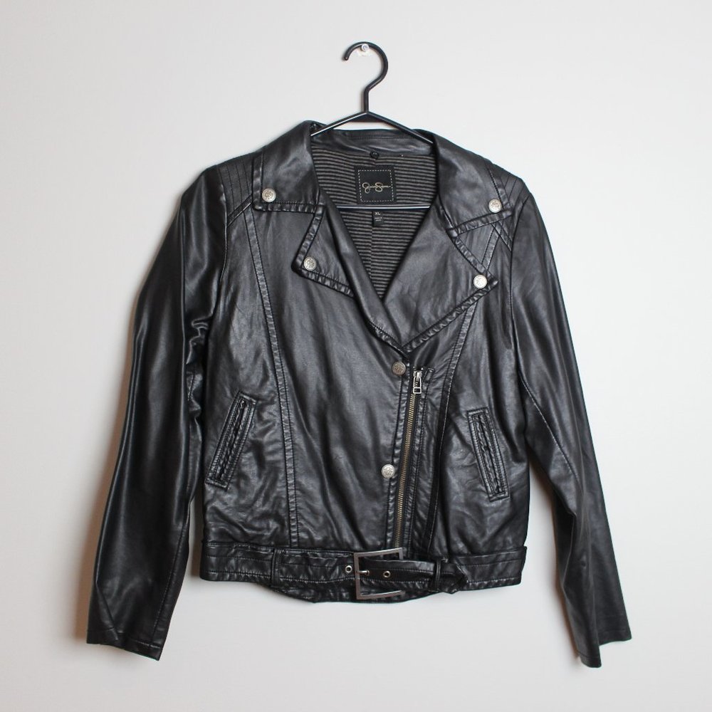 Faux Leather Moto Jacket